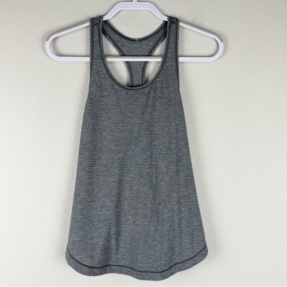Lululemon Gray Racerback Athletic Athleisure Tank Top Size 8 - Picture 1 of 4
